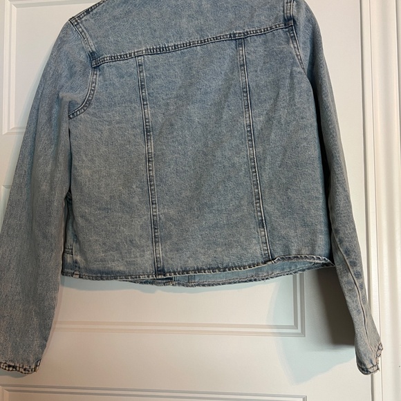 Washed Denim Jacket with Scallop Edge – So Me – Size Small - Picture 6 of 6
